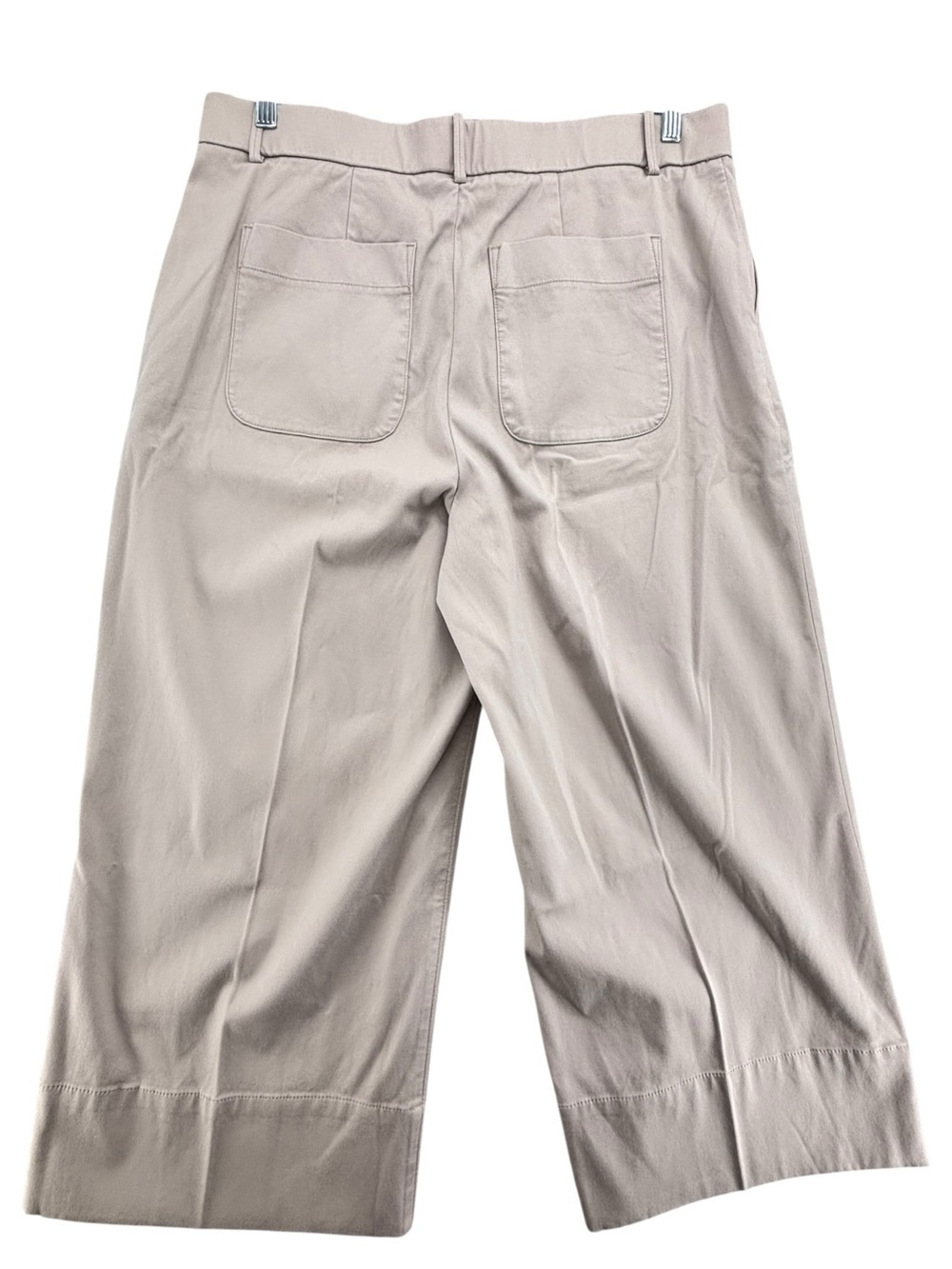 SPANX Supersmooth Stretch Twill Cropped Wide Leg Pant Colour Bone Petite 1X - Picture 4 of 16